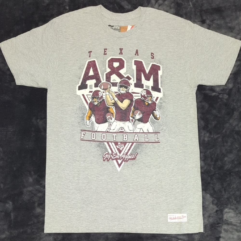 Mitchell & Ness NCAA Texas A&M Heather Grey T-Shirt